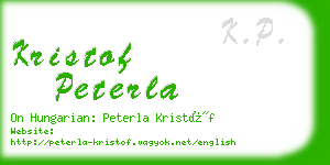 kristof peterla business card